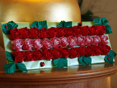 Origami Rosentafel