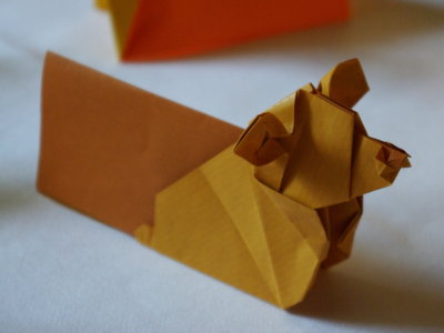 Origami Bär Tischkarte