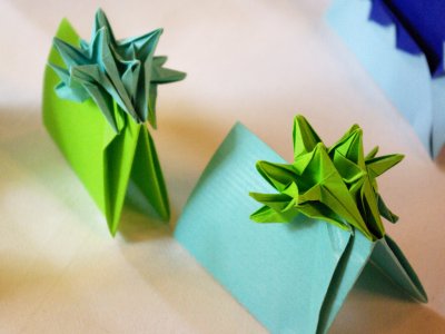 Origami Seeigel Tischkarte