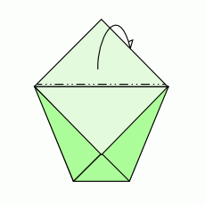Origami Becher Schritt 6