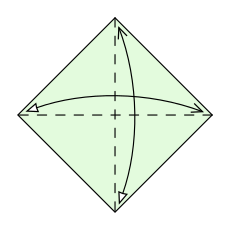 Origami Fisch Schritt 1