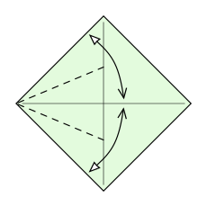 Origami Fisch Schritt 2