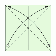 Origami Himmel und Hölle Schritt 2