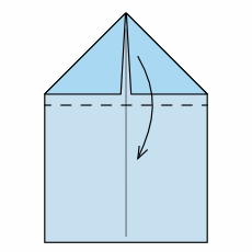 Papierflieger Schritt 3
