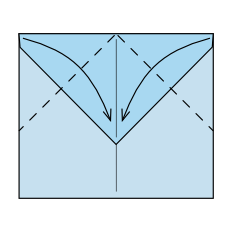 Papierflieger Schritt 4