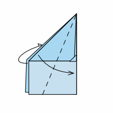 Papierflieger Schritt 7