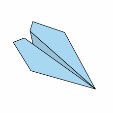 Papierflieger Schritt 8