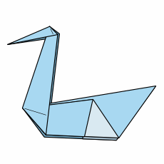 Origami Schwan Schritt 8