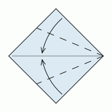 Origami Schwan Schritt 2