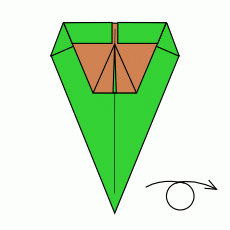Origami Weihnachtsbaum Schritt 7