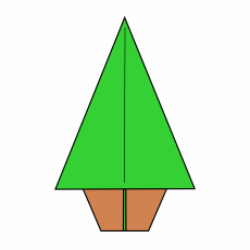 Origami Weihnachtsbaum Schritt 9