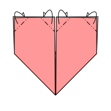 Origami Herz Schritt 5