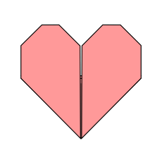 Origami Herz Schritt 6