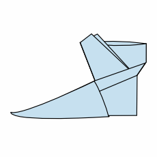 Origami Stiefel Schritt 10