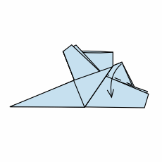 Origami Stiefel Schritt 7
