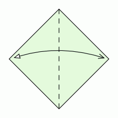 Origami Drachenform Schritt 1