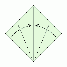 Origami Drachenform Schritt 2