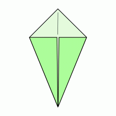 Origami Drachenform Schritt 3