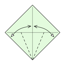 Origami Fischform Schritt 2