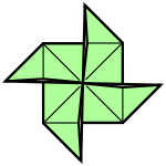Windmühlenform Faltanleitung Origami Windmühlenform Faltanleitung