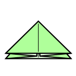 Zusammengeschobenes Dreieck Faltanleitung