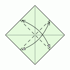 Zusammengeschobenes Quadrat Schritt 2