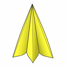 Serviette Dreifacher Tafelspitz Schritt 7