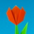Einfache Origami Tulpe