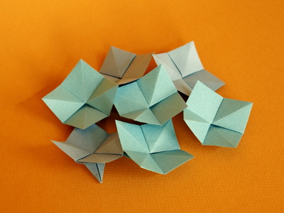 Origami Hortensien aus Washi