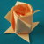 Origami Rosenknospe aus Washi
