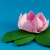 Origami Seerose mit Seerosenblatt