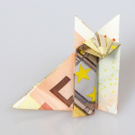 Fuchs Origami Fuchs aus einem Geldschein