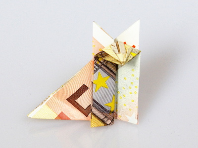 Origami Fuchs aus einem Geldschein