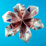 Origami Geldblume als Geldgeschenk