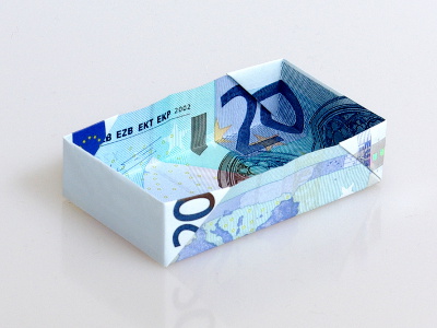 Origami Multibox aus einem Geldschein