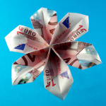 Origami Geldblume als Geldgeschenk