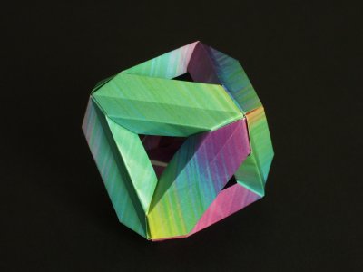 Origami Offenes Oktaeder aus zwölf Modulen