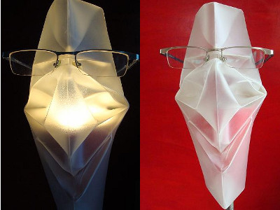 Origami Gesicht aus Lampenpapier
