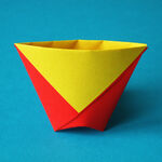 Origami Becher aus Duocolor Origami Papier