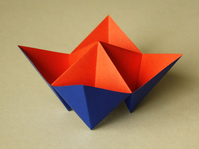 Origami Himmel und Hölle aus Duocolor Origami Papier