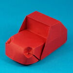 Origami Spielzeugauto aus Washi