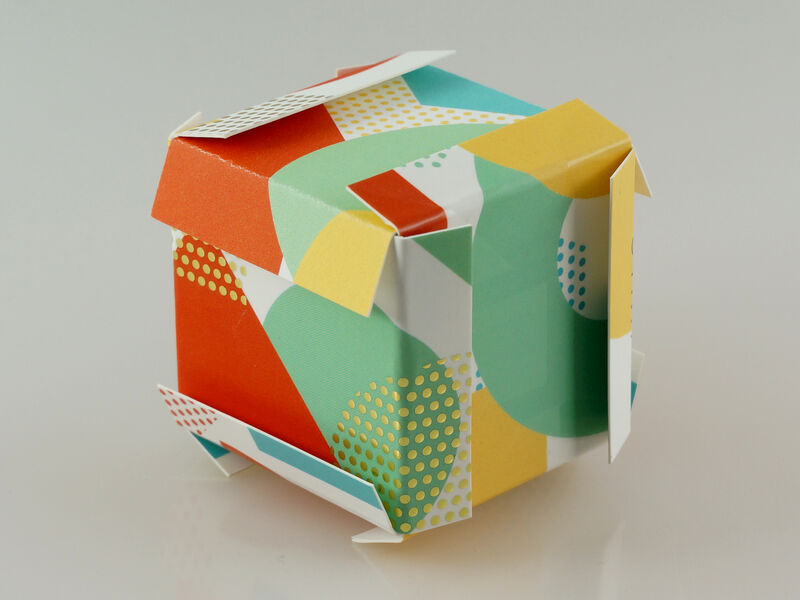 Origami Visitenkartenwürfel aus Visitenkarten