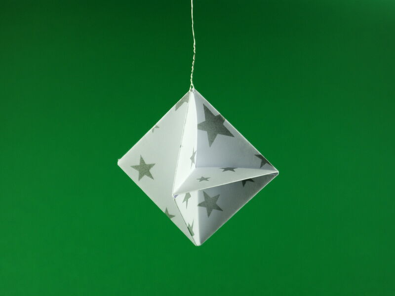 Origami Weihnachtsdeko aus Origami Papier