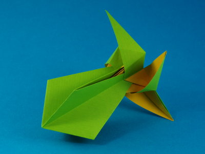 Origami Wirbelwind aus Origami Papier