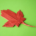 Origami Ahornblatt aus Elefantenhaut