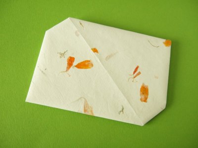 Origami Briefumschlag aus Naturpapier