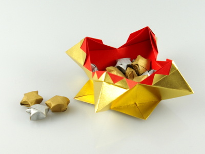 Origami Fancy Box aus Folienpapier