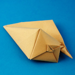 Origami Muschel aus Tant