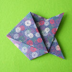 Origami Fisch aus Chiyogami Papier