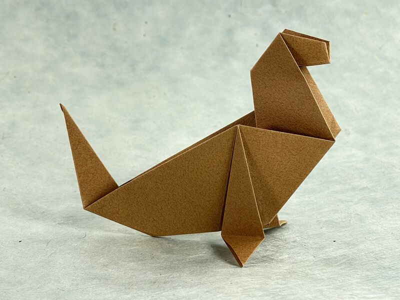 Origami Robbe aus Washi